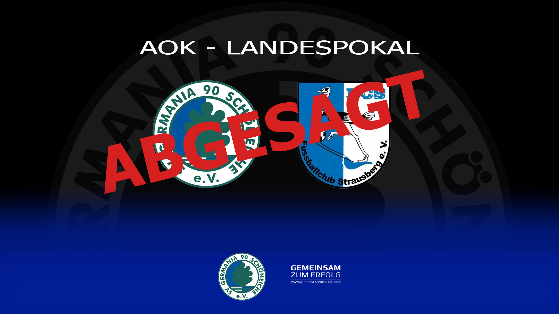 Absage Landespokal