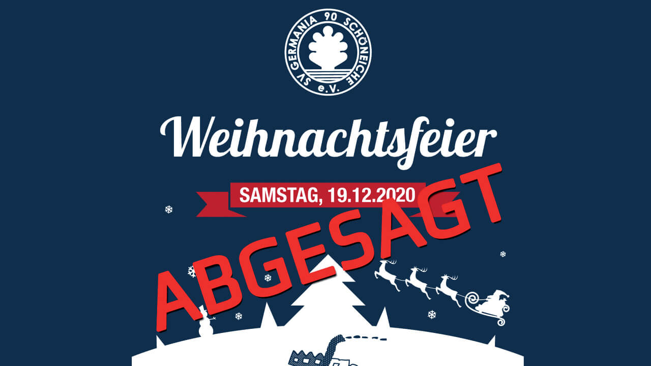 Weihnachtsfeier agbesagt