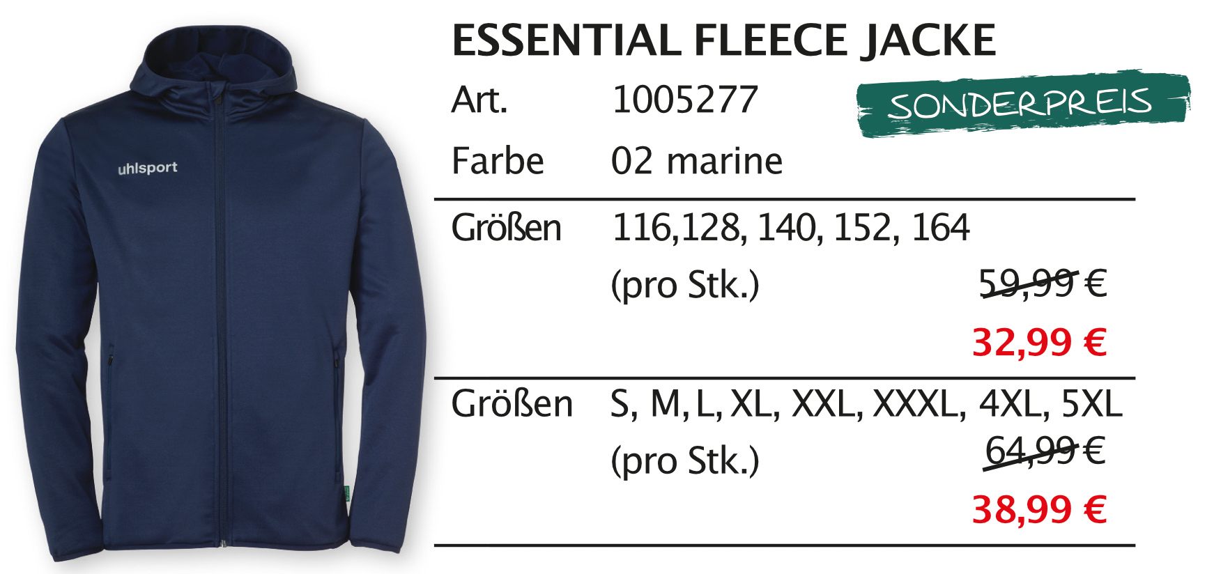 Essential Fleecejacke